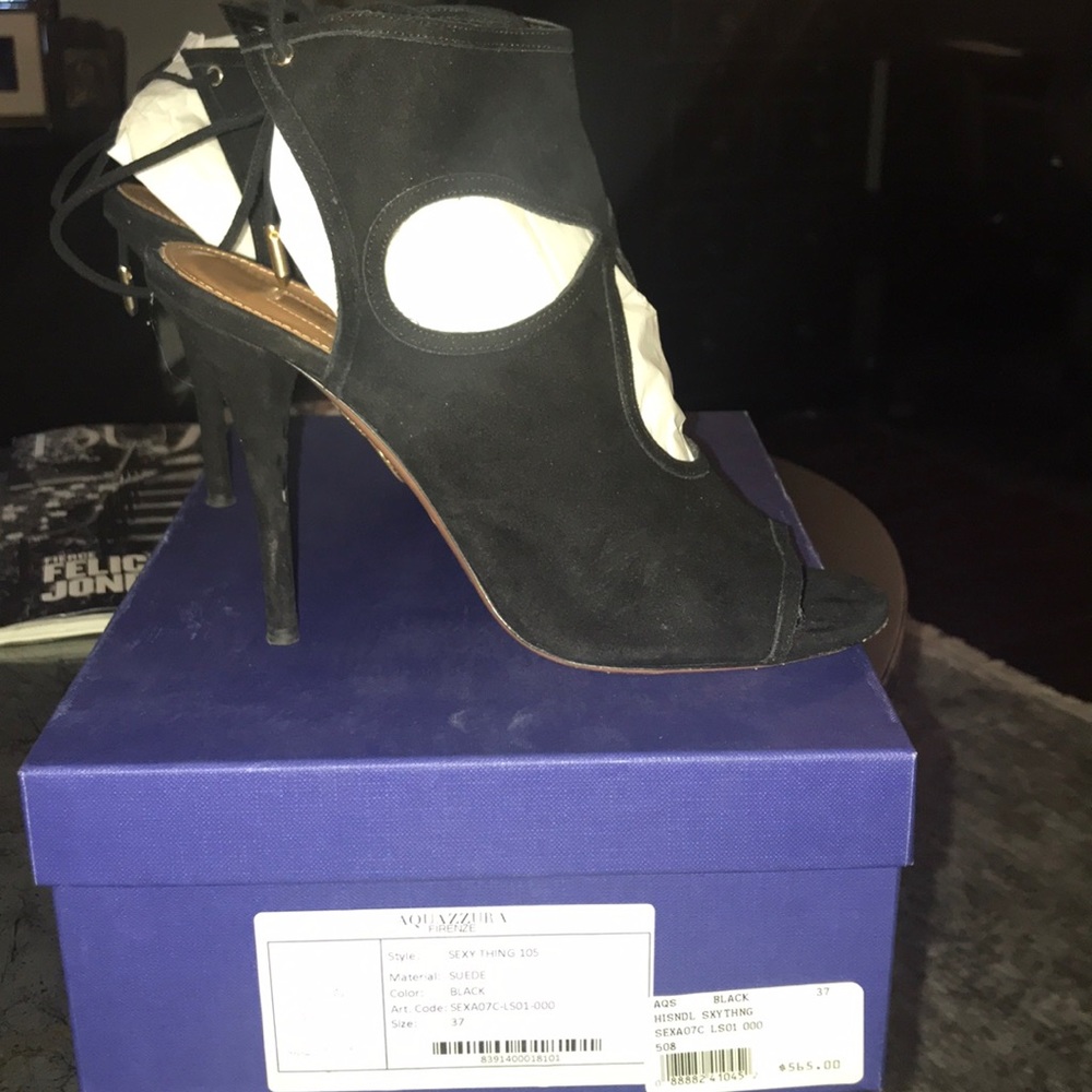 Aquazzura sexy thing 105 cut out suede sandal